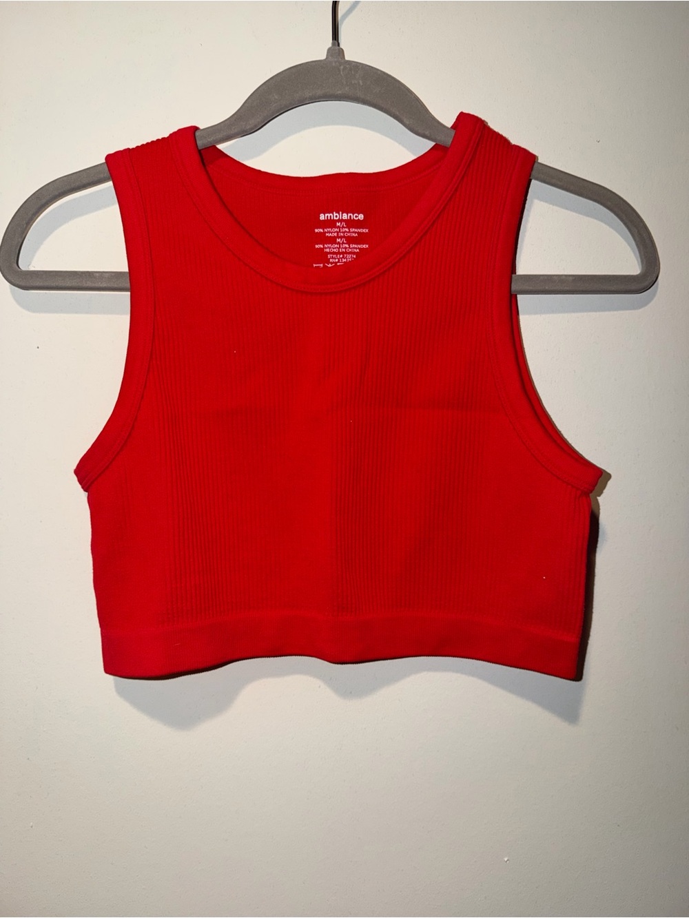 Ambiance Scarlet Ribbed Tank Top